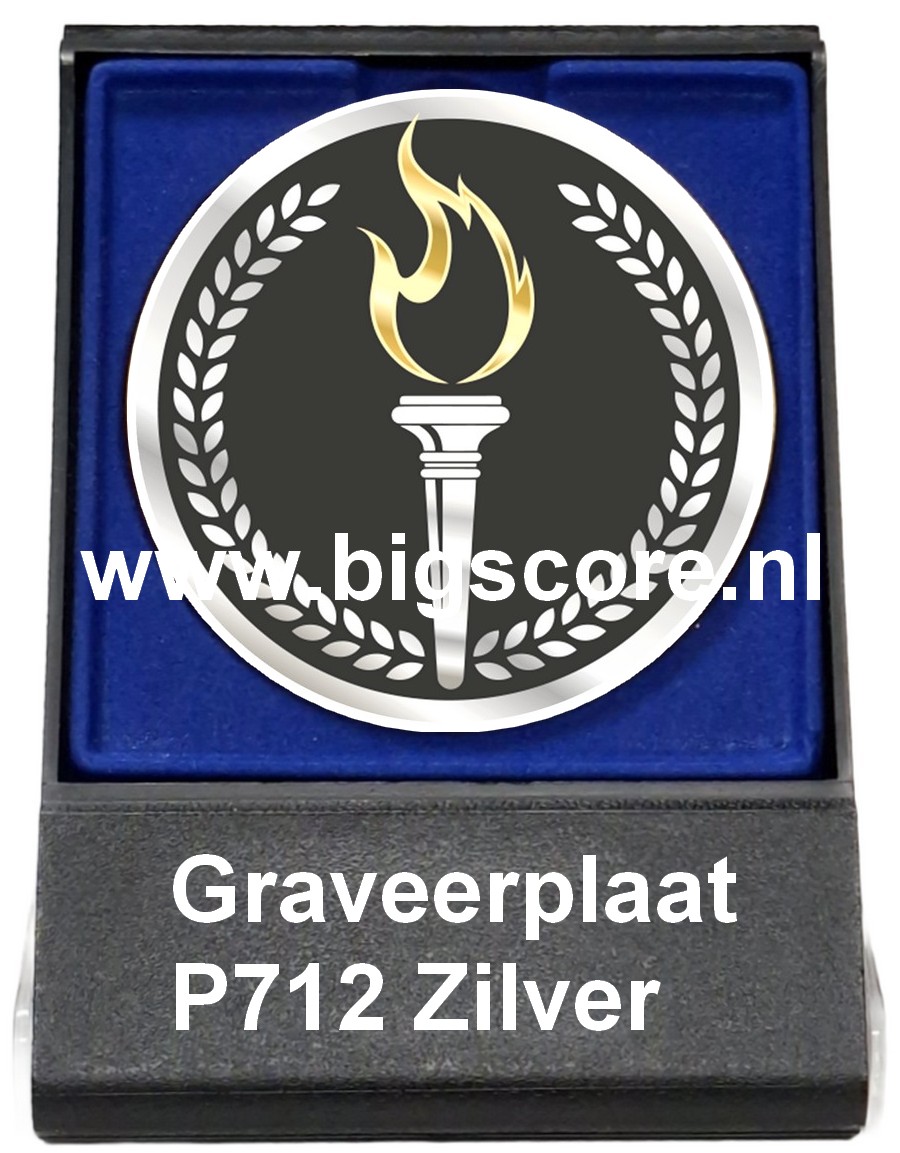 Olympische Vlam Acryl in medailledoosje Blauw-Zwart G/Z/B